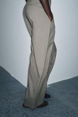 ZW COLLECTION HERRINGBONE BALLOON TROUSERS - Zara фото 5