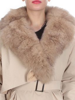 21003 BEIGE Пальто зимнее женское MAILILUO (150 гр. холлофайбера) - Fashion фото 10