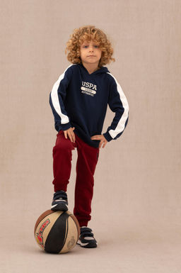 Erkek _ocuk Lacivert Kap__onlu Sweatshirt