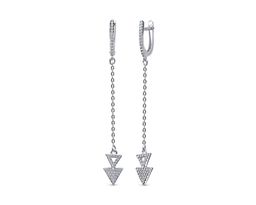 Серьги из серебра куб.циркон., В10-0822