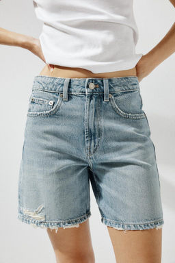 TRF MID-WAIST DENIM BERMUDA SHORTS - Zara фото 3