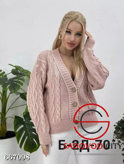 Женский вязанный кардиган на пуговицах - Bruno фото 2