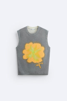 SPRAY PRINT KNIT VEST - Zara фото 7