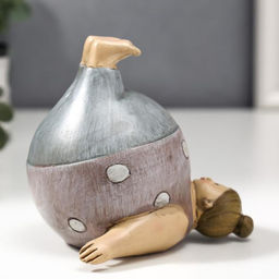 Фигурка полистоун «Пышечка: упражение берёзка», 10.5×11×11.5 см