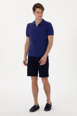 Erkek Slim Fit Polo Yaka A__k Lacivert Ti__rt - U.s. polo assn фото 4