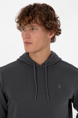 Erkek Regular Fit Kap__onlu Gr_ Basic Sweatshirt Sepette S_rpriz _ndirim - U.s. polo assn фото 2