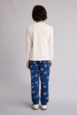 %100 Pamuk Hayvan Desenli 2li Pijama Tak_m_ Erkek Bebek - Defacto фото 6
