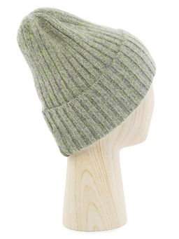 Шапка жен. анг+шерсть+нейл LB-N88049 grey/l.green - Labbra фото 2