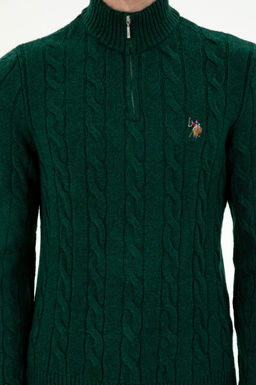 Мужской темно-зеленый свитер - U.s. polo assn фото 6