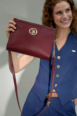 U. S. Polo Assn Женская бордовая красная сумка через плечо - U.s. polo assn фото 2