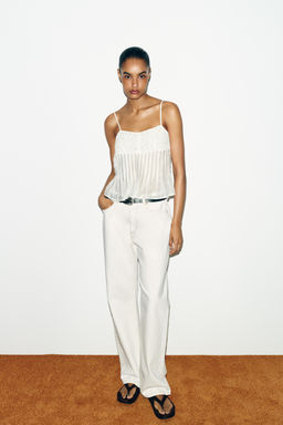 TOP TIRANTES BORDADOS / Blanco