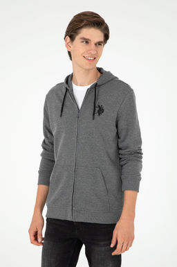 Мужской свитшот антрацитового меланжа - U.s. polo assn фото 3