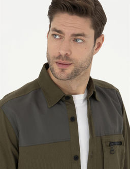 Haki Comfort Fit Uzun Kollu G_mlek