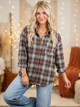 K13514 Рубашка со стразами OVER SIZE (хлопок) МЯТНЫЙ