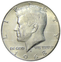1/2 доллара (50 центов) 1968 года D США