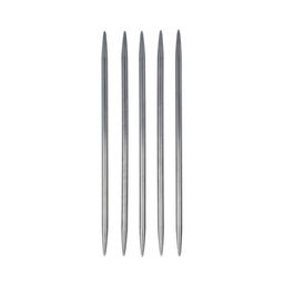 Спицы GAMMA 5-ти компл. чулочные MK5 сталь d 6.0 мм 20 см 5 шт под никель  фото 5