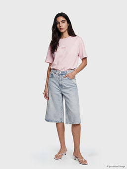 Bermuda Fit Kad?n Jean ?ortolon