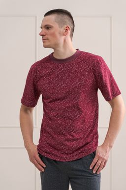 Футболка мужская из плотной кулирки Березка бордо - Амадэль фото 3