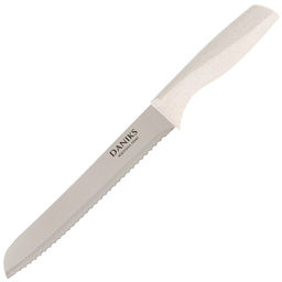 Нож кухонный Латте, для хлеба, нерж. сталь, 20 см, рукоятка пластик, YW-A383-BR (399172) /Daniks/  фото 2