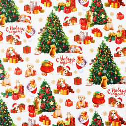 Цена за 10 шт. Бумага упаковочная глянцевая «Зимняя сказка», 70 х 100 см