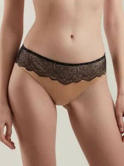 SATIN TP6128 Трусы жен - карамель с черным