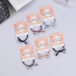 Цена за 6 шт. Резинка для волос «Веста», бусинки, 4.5 см, МИКС