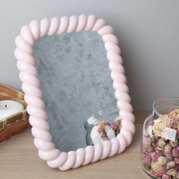 Зеркало настольное 17х22 см / 2365 /уп 72/ пластик (Белый)