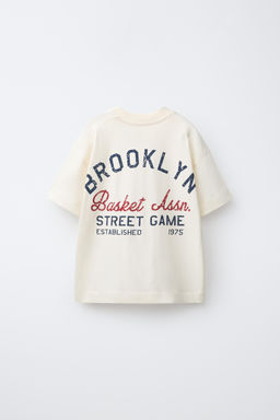 CAMISETA JOGGING ESTAMPADO BROOKLYN / Crudo