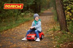 Каталка-автомобиль SuperCar №1 со звуковым сигналом (красная) - Полесье фото 13