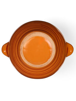 Горшочек для запекания Борисовская керамика «Тигровая», 500 мл, 10×10.5 см, оранжевый