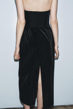 ZW COLLECTION LIMITED EDITION VELVET BUSTIER DRESS - Zara фото 3