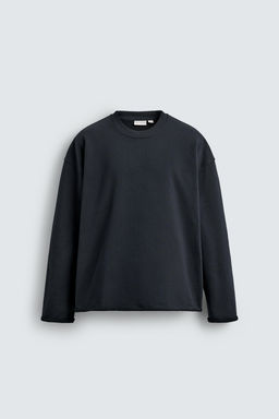 CREW NECK SWEATSHIRT WITH IRREGULAR FINISH - Zara фото 7