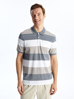 Polo Yaka K?sa Kollu Renk Bloklu Pike Erkek Ti??rt