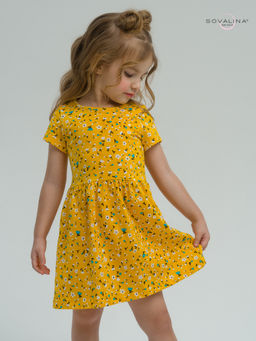 Платье Лето цветы на горчице - Sovalina фото 5