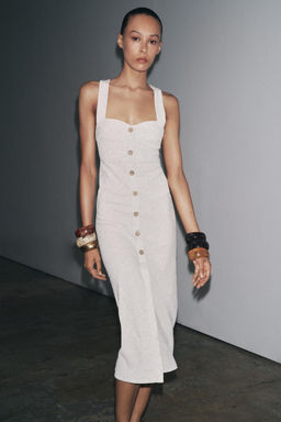 RUSTIC MIDI DRESS - Zara фото 11