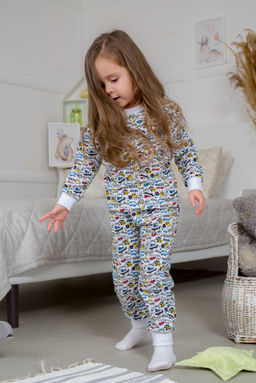 Пижама подростковая из кулирки пенье на манжетах Дрёма графити - Амадэль фото 29