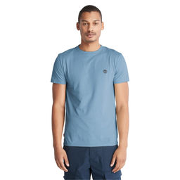 Футболка Timberland T-Shirt Dunstan River Jersey Crew Neck Slim синяя  фото 2