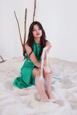 Платье, как из к/ф Красотка, зелёное в горошек - Martichelli фото 14