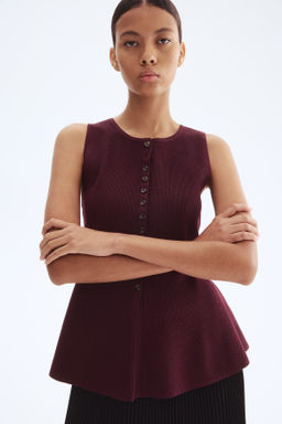 Chaleco en punto de canal? con peplum - H&m фото 4