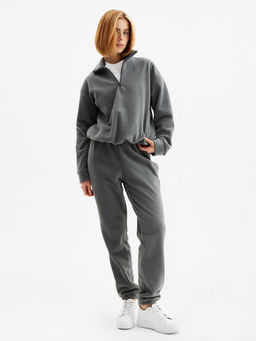 Костюм женский: анорак, брюки, MINAKU: Fleece Soft, размер 46, графитовый