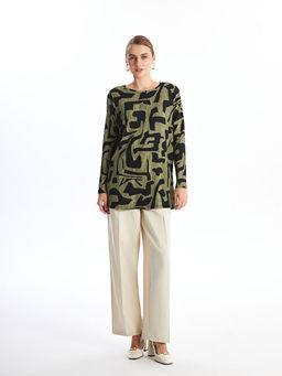 Bisiklet Yaka Desenli Kad?n Tunik