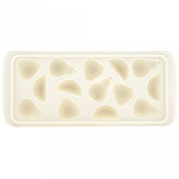 Форма для льда пластмассовая (мармелада) "Фрукты - 14 штук" 25х11см h3см, цвета в ассортименте: белый, светло-розовый, сиреневый, голубой, в п/эт пакете (Китай)