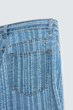 TEXTURED STRIPE JEANS - Zara фото 10