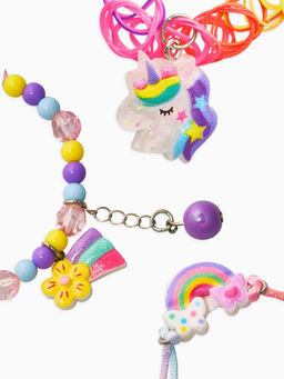Цена за 2 шт. Браслет детский набор 3 шт. «Выбражулька. Радуга», подвеска с бусиной, разноцветный