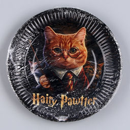 Цена за 10 шт. Тарелка бумажная Happy Birthday Волшебный кот, 18 см - Страна карнавалия фото 9