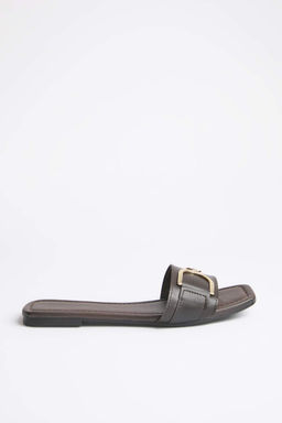 Trendyol Shoes Bej Metal Aksesuar Detayl? Kad?n Terlik TAKSS25TE00015 - Trendyolmilla фото 26