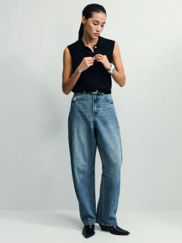 Джинсы barrel со средней посадкой / Zarina  фото 5