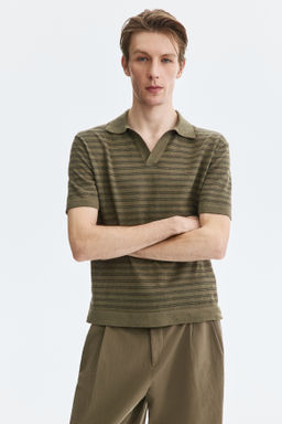 Polo en mezcla de lino Regular Fit - H&m фото 5