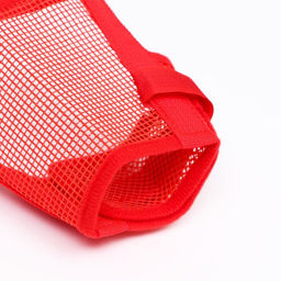 Намордник сетчатый с двойной фиксацией, размер L (длина по носу 6 см, обхват морды 25 см), красный - Пижон фото 3