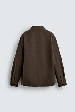 SOBRECAMISA REGULAR FIT / Marr?n oscuro - Zara фото 8